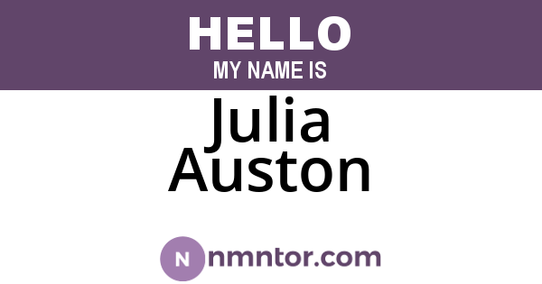 Julia Auston