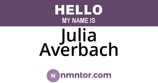 Julia Averbach
