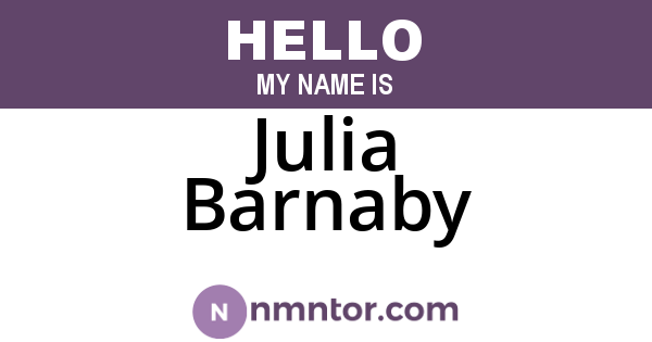 Julia Barnaby