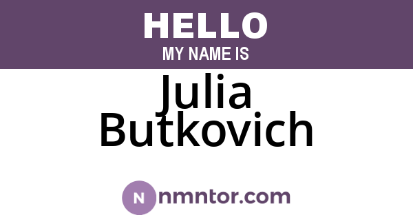 Julia Butkovich