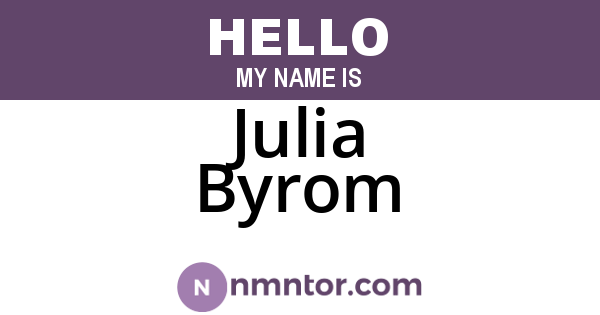 Julia Byrom