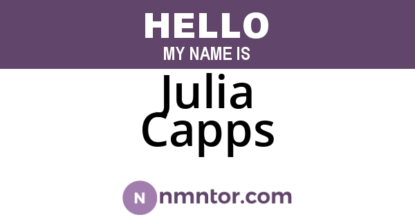 Julia Capps