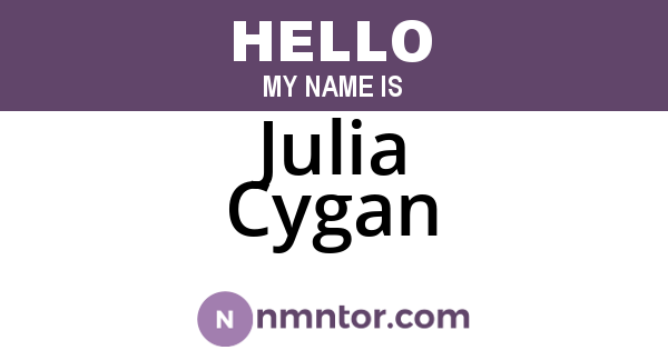 Julia Cygan