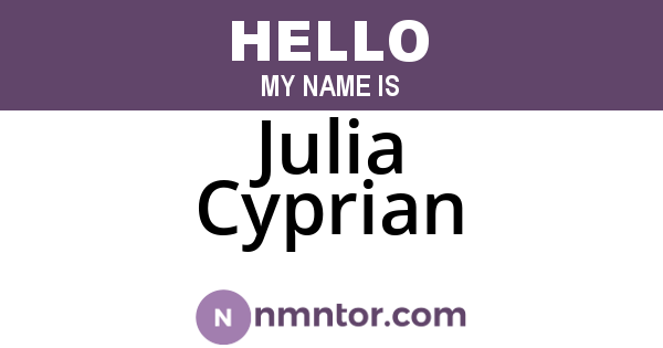 Julia Cyprian