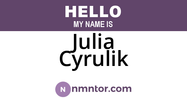 Julia Cyrulik