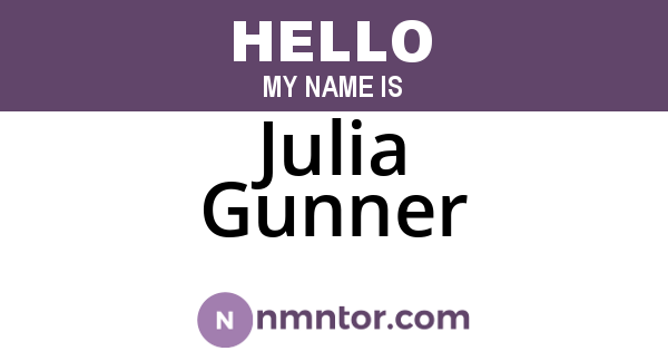Julia Gunner