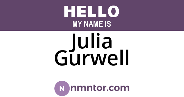 Julia Gurwell