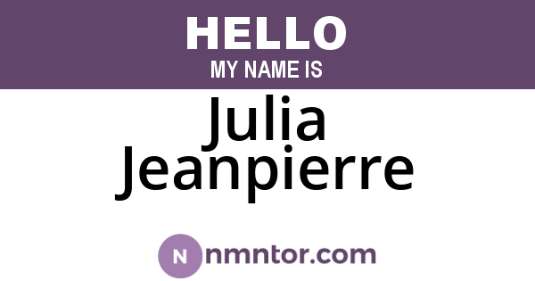 Julia Jeanpierre