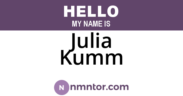Julia Kumm