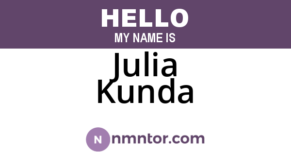Julia Kunda