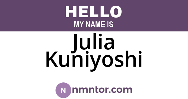 Julia Kuniyoshi