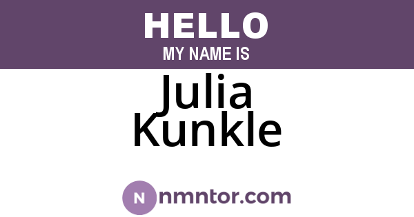 Julia Kunkle