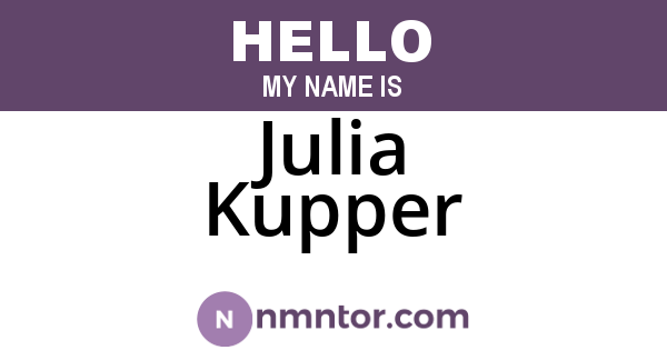 Julia Kupper