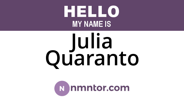 Julia Quaranto
