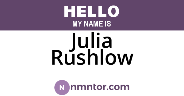Julia Rushlow