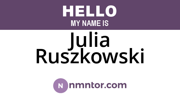 Julia Ruszkowski