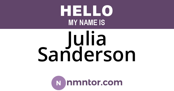Julia Sanderson