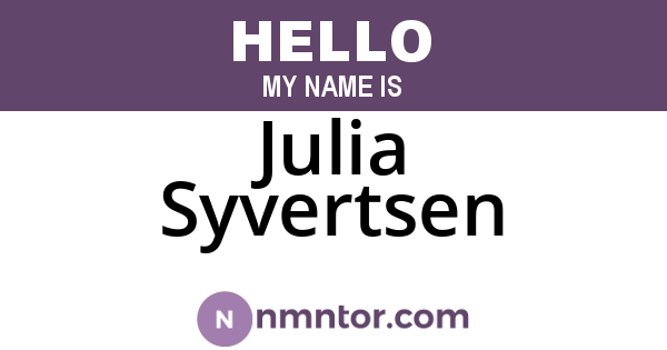 Julia Syvertsen