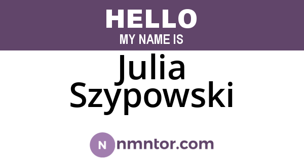Julia Szypowski