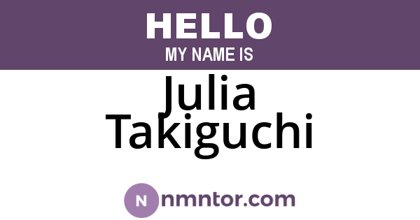Julia Takiguchi