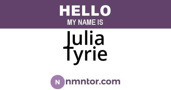 Julia Tyrie