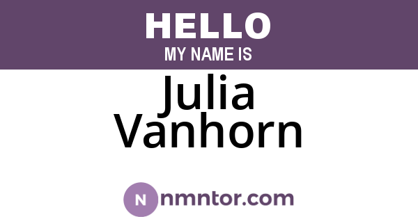 Julia Vanhorn