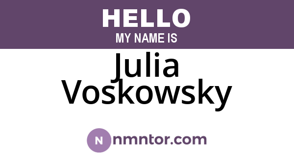 Julia Voskowsky