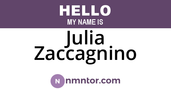 Julia Zaccagnino