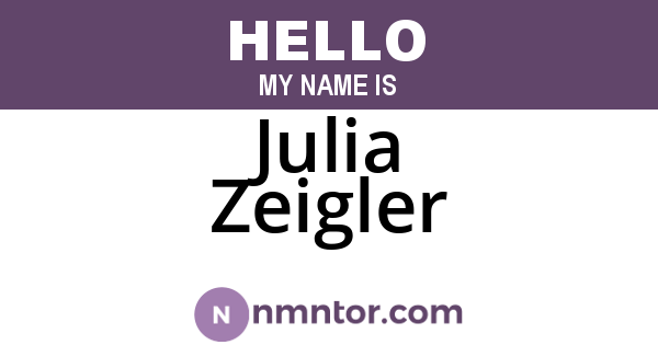 Julia Zeigler