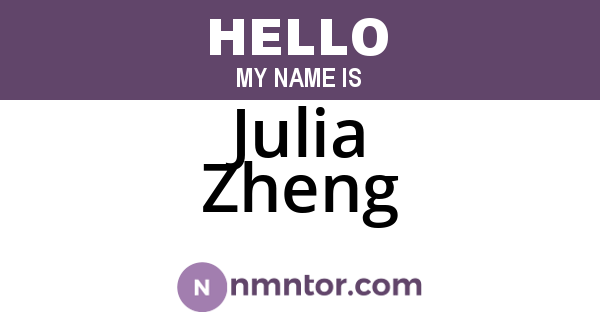 Julia Zheng