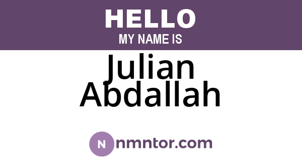Julian Abdallah