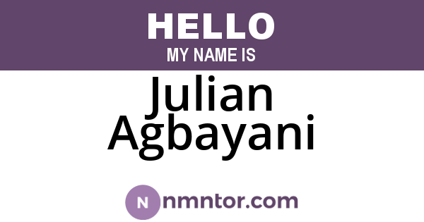 Julian Agbayani