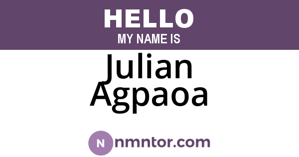 Julian Agpaoa