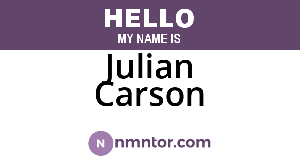 Julian Carson