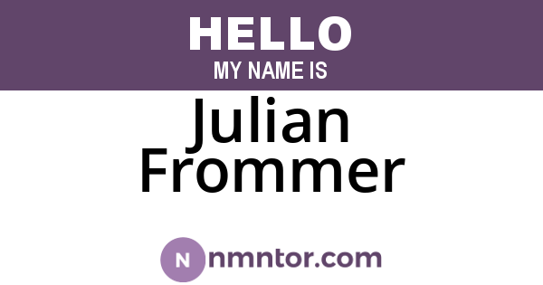 Julian Frommer
