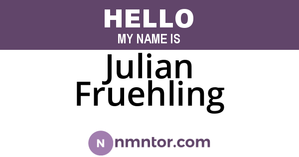 Julian Fruehling