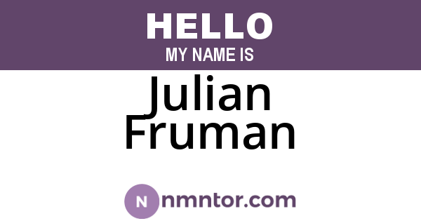 Julian Fruman