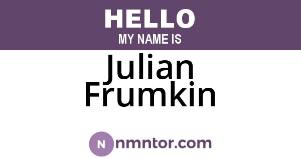 Julian Frumkin