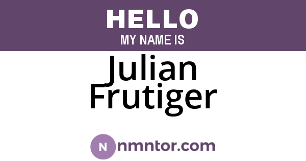 Julian Frutiger