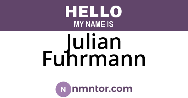 Julian Fuhrmann