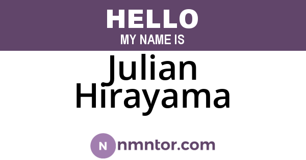 Julian Hirayama