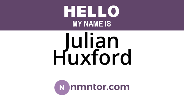 Julian Huxford