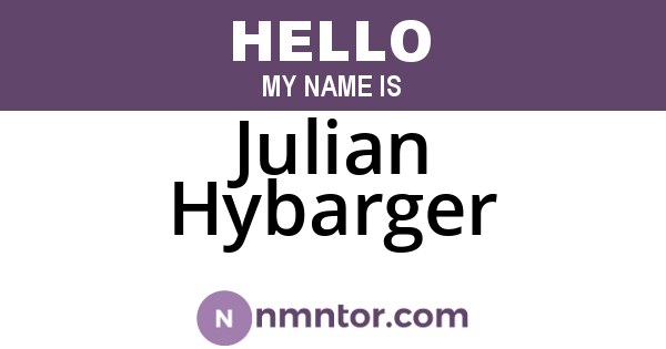 Julian Hybarger