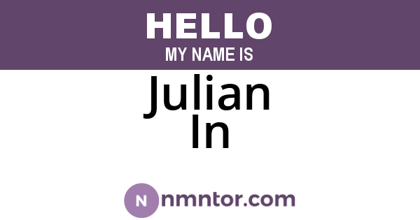 Julian In