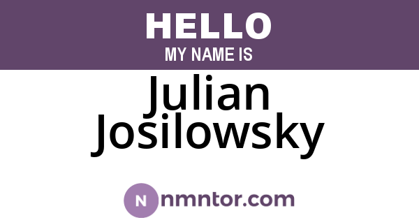 Julian Josilowsky