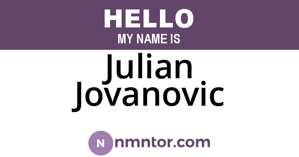 Julian Jovanovic