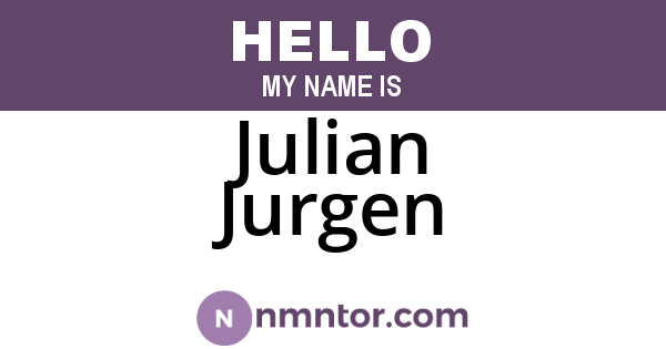 Julian Jurgen