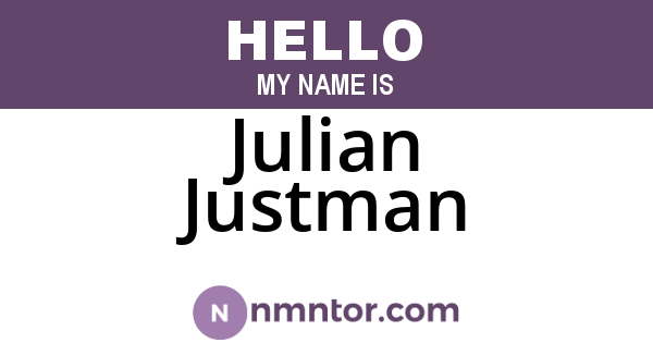 Julian Justman