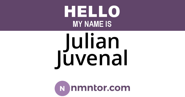 Julian Juvenal