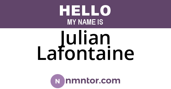 Julian Lafontaine